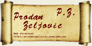 Prodan Zeljović vizit kartica